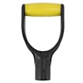 Miniatyrbilde 2 av 8: Skuffe D-grep håndtak 32mm indre diameter Silikon grep forsterkning Snøskuffe håndtak erstatning for graving raking verktøy Gul Svart