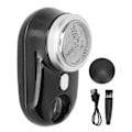 Miniatyrbillede 2 af 8: Mini skægtrimmer IPX7 USB genopladelig lomme bærbar skægtrimmer til rejsegave til far mand sort