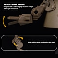 Miniatyrbillede 8 af 8: Nattesynshjelm Montering Foldbar Justerbar Enkel Betjening Bred Kompatibilitet Nylon NVG Montering til PVS15 PVS18 GPNVG18 Tan