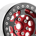 Miniatyrbilde 3 av 8: 2 stk 1,9 tommers Beadlock-hjul i aluminiumlegering CNC-bearbeiding Universal RC-hjul for Crawler Red