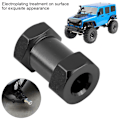 Miniatyrbild 7 av 8: 4 st 12 mm RC Hex hjulnav metall adapter för D90 AX10 CC01 SCX10 F350 Crawler (20 mm svart)