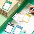 Miniatyrbillede 7 af 8: Solcelledrevet lommeregner med touchskærm, 8-cifret LCD-display, bærbar, transparent lommeregner til kontor, skole, hjem, sort