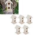 Miniatyrbillede 1 af 8: 5 stk. træfuglehus havevejrbestandig redekasse til blåmejse fink mejse