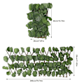Miniatyrbillede 6 af 8: Kunstig hækhegn simulering udvidelig solbeskyttelse vandtæt kunstig topiary hæk plante til have begonia blad