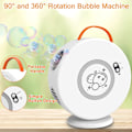 Miniatyrbild 8 av 8: Automatisk roterande bubbelmaskin USB uppladdningsbar automatisk bubbelblåsare för barn småbarn inomhus utomhus födelsedagsfester leksaker vit