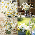 Miniatyrbillede 2 af 4: Kunstige Daisy Blomster 53cm, 10stk til Hjem og Have