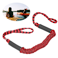Miniatyrbillede 1 af 8: Båd Bungee Dock Lines Elastisk Kaj Reb PE Strækbar Fortøjning Marine Båd Bungee Reb Røde og Sorte Krusninger