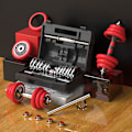 Miniatyrbilde 3 av 6: Svart malte Scarlet Letter Hantel Elektroplettert Rent Jern Solid Hantel Menners Trening Hjem Dress Hånd Vektløfting