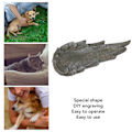 Miniatyrbillede 7 af 8: Englevinger kæledyr gravsten vandtæt personlig DIY kæledyr mindesten markør til katte og hunde mosgrøn