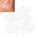 Miniatyrbillede 1 af 8: 50 stk. 20 mm Bulk Hoop Øreringe Rustfrit Stål DIY Anti Allergi Vinglas Ringe Smykkefremstilling Bryllup Fødselsdagsfest