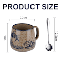 Miniatyrbilde 2 av 6: Kaffe kopp, keramikk med håndtak skje matt for kaffe, te og kakao
