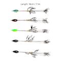 Miniatyrbilde 6 av 8: 5 stk Lokkefiske Rigger Stål Paraply Fiske Bass Lokker Agnet 18cm 4 Bladet Fiske Rigger for Ferskvann Sjøvann