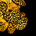 Miniatyrbillede 1 af 2: 2,5 m 20 LED-lyskæde kærlighedsform juleferiefestlampe dekoration (gylden)