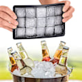 Miniatyrbild 2 av 7: Flexibla Stora Isbitsformar, Långsamt Smältande Fyrkantiga Isbitar Med Oberoende Fackdesign För Din Perfekta Cocktailupplevelse,