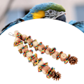 Miniatyrbild 1 av 8: Fågel tuggleksak näbb slipning uttråkning lindring majskolv tallkotte fågel bit leksak för medelstora stora papegojor färgglada