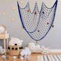 Pikkukuva 5 / 7: Kalastusverkon koristelu, 1m x 2m merellinen koriste kuorilla