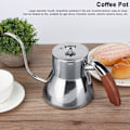 Miniatyrbild 1 av 2: 800ml Silver Rostfritt Stål Kaffe Tekanna Vattenkokare för Hem Kaffebutik Användning
