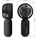 Miniatyrbild 2 av 6: Bärbar handhållen fläkt för resor: Högkvalitativ textur, justerbar hastighet, batteridriven, sommarkompis med kompakt storlek och ergonomisk design