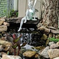 Miniatyrbillede 5 af 6: Havefigur Siddende Magisk Fe, Siddende Fe Statue Have