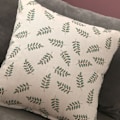 Miniatyrbilde 1 av 2: Hjem putetrekk sofa putetilbehør lin nordisk stil daglig bruk hjem tekstiler små grønne blader 45x45