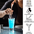 Miniatyrbillede 4 af 6: Lang cocktail-omrører til bartendere attraktivt spiraldesign