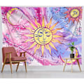 Miniatyrbild 4 av 5: Polyester Boho Väggdekor, Mystisk Måne Och Sol Tapeter, Helt Ny Högkvalitativ, Lättviktig Mjuk Vid Beröring Hudvänlig Väggbonad För Hemmet