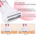 Miniatyrbilde 4 av 6: ACWOO elektrisk barbermaskin for kvinner, 5-i-1 elektrisk barbermaskin for kvinner, smertefri intimbarberkniv for kvinner, hårtrimmer for ansikt, nese og armhuler, intimområde