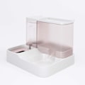 Miniatyrbillede 2 af 8: Pet Vand- og Foderautomat 2 i 1 Stor Kapacitet Transparent Vindue Automatisk Dyrefoder til Hund Kat Pink