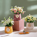 Miniatyrbillede 5 af 5: Blomsterplanter Dekoration til skrivebord Interiør til hjem og kontor