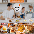 Miniatyrbild 2 av 7: Mångsidiga Matlagningsringar, Premiumkvalitetsmaterial För Hållbarhet, Stekta Äggformar i Rostfritt Stål, Runda Äggformar Idealiska För Frukostkreationer,