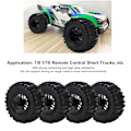 Pikkukuva 7 / 8: 4 kpl RC-auton 155 mm renkaat ja vanteet sarja sienellä sisäkkeet vesilinjat 1/8 1/10 Short Course Truck
