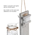 Miniatyrbillede 6 af 7: Rustikke væglamper - Mason Jar væglamper, rustik boligindretning Silkehortensiaer og LED lysstrimler Design til indendørs dekoration Rustik rustik