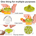 Miniatyrbild 4 av 5: Mångsidig Citruspress, Manuell Handpress med Uppgraderad Grön Rivare, Effektiv Juiceutvinning för Citroner Lime, Transparent Rivare för