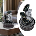 Miniatyrbilde 1 av 8: Sittende sovende Buddha-statue vann LED-fontene ornamenter for hjemmekontor skrivebordsdekor EU-plugg 220V