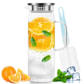 Miniatyrbilde 1 av 5: Liter glasskaraffel, vannkaraffel, med lokk, transparent