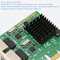 Miniatyrbillede 8 af 8: PCI E NIC Netværkskort 2-vejs RJ45 Port til RTL8111G Chipset PCIE X1 Ethernet LAN Adapter til Win til Linux til VMware
