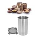 Miniatyrbillede 1 af 8: Opbevaringsbeholder 1400ml Fødevareopbevaringsbeholder Rustfrit stål Lufttæt Transparent vindue Opbevaringsglas til korn Kaffe Te