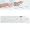 Miniatyrbillede 1 af 8: Mus og tastatur sæt trådløs 10m fjernforbindelse smart sleep fingerboardand mus combo til IOS/Windows/Android hvid