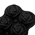 Miniatyrbillede 4 af 8: Rose Ice Cube Tray Silikone 6 Terninger BPA-fri Isfremstillingstilbehør med låg til Cocktail Whisky Sort
