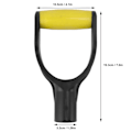 Miniatyrbilde 3 av 8: Skuffe D-grep håndtak 32mm indre diameter Silikon grep forsterkning Snøskuffe håndtak erstatning for graving raking verktøy Gul Svart