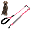 Miniatyrbilde 1 av 8: Multifunksjonell elastisk støtdempende hundekobbel med eksplosjonsbeskyttelse - rosa