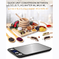 Miniatyrbild 6 av 7: Digital Precisionsköksvåg, Högkvalitativ Plattform i Rostfritt Stål för Exakt Mätning, Lättläst Bakgrundsbelyst LCD-Display för Ditt Kök