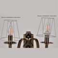 Miniatyrbillede 7 af 8: 3 stk. E14 lampeskærm tøndeform bordlampe skærm Meson installation stof soveværelse loftlampe skærm