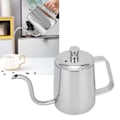 Miniatyrbillede 1 af 8: Kaffe Kande Rustfrit Stål Lang Fint Ttud Manuel Kaffe Kedel med Dæksel til Hjem Kaffe BrugSølv 350ML