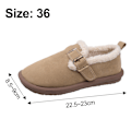 Miniatyrbillede 2 af 5: Dames Plys Sko Efterår og Vinter Mode Blød Bund Slip-On Fleeceforet Varme Bomuldsfyldte Sko Plus Størrelse Boken Sko