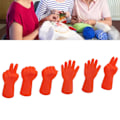 Pikkukuva 1 / 8: 24 kpl neulepuikkojen pysäyttimiä, kumisia kivi-paperi-sakset-neulepuikkojen korkkeja neulomiseen, käsitöihin, ompeluun, DIY-taiteeseen