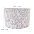 Miniatyrbillede 6 af 8: 2 sæt PVC trommeskærme 11,8 x 11,8 x 7,8 tommer moderne enkel træmønster bordlampe skærm til soveværelse