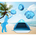 Miniatyrbild 3 av 6: Strandskydd Pop Up Strandtält med Dubbla Dragkedjor