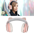 Miniatyrbillede 1 af 8: Glødende Katteøre Bluetooth Hovedtelefon Bas Foldbar Trådløs Hovedbeklædning Åndedrætslampe Headset