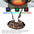 Miniatyrbild 8 av 8: Handmuff Värmare Camo Uppvärmd Handvärmare Väska USB-driven 3 Temperaturer Vattentät Mjuk Handvärmare Ficka för Fiske